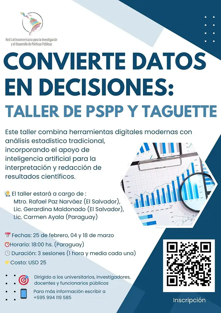 Convierte Datos en Decisiones. Taller Práctico de PSPP y TAGUETTE - REDLATAMPP
