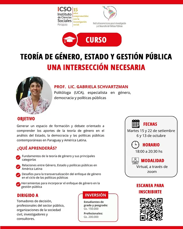Curso | Teoría de género, estado y gestión pública - REDLATAMPP