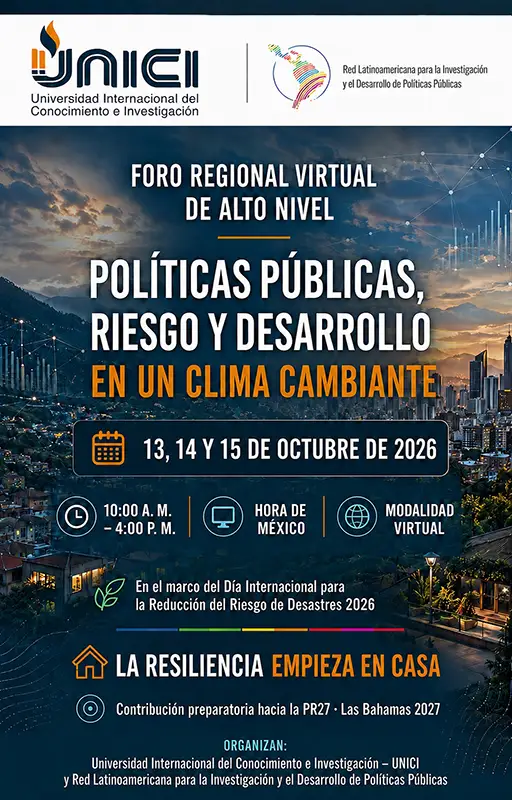 Convocatoria: Foro Regional sobre Políticas Públicas, Riesgo y Desarrollo en un Clima Cambiante - REDLATAMPP