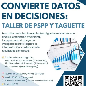 Convierte Datos en Decisiones. Taller Práctico de PSPP y TAGUETTE - REDLATAMPP