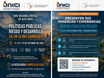 Convocatoria: Foro Regional sobre Políticas Públicas, Riesgo y Desarrollo en un Clima Cambiante - REDLATAMPP