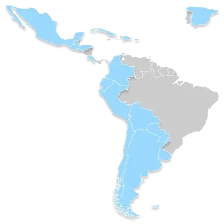 Países representados en la Red - REDLATAMPP