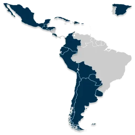 Países representados en la Red - REDLATAMPP