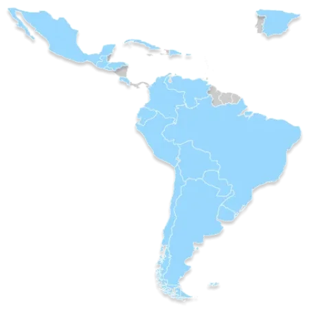 Países representados en la Red - REDLATAMPP